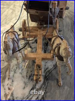 Ideal Toy Company Roy Rogers Stagecoach w Horses Driver Complete 1950s