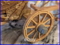 Ideal Toy Company Roy Rogers Stagecoach w Horses Driver Complete 1950s