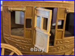 Ideal Toy Company Roy Rogers Stagecoach w Horses Driver Complete 1950s