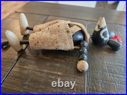 Ignatz Mouse ca. 1930's Wooden Jointed Toy Figure 5.5 LOT OF 2 Krazy Cat Mickey