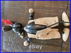 Ignatz Mouse ca. 1930's Wooden Jointed Toy Figure 5.5 LOT OF 2 Krazy Cat Mickey