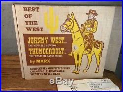 Johnny West And Thunderbolt Boxed Set Marx Toys Rare Vintage Figure