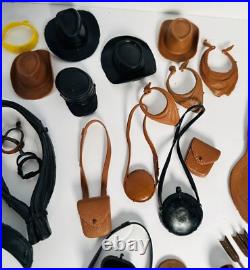 Johnny West Louis Marx Toy Lot of Action Figures & Accessories 1960's Vintage