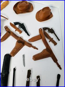 Johnny West Louis Marx Toy Lot of Action Figures & Accessories 1960's Vintage