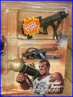 K24i0036 SERGEANT HAVOC MOC MINT ON SEALED CARD RAMBO VINTAGE 1986 COLECO FIGURE