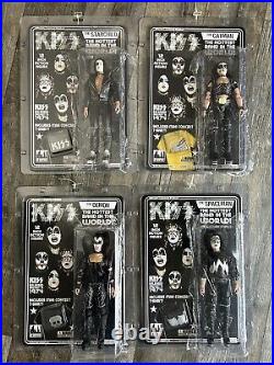 KISS 12 Action Figure Debut Album 1974 4pc Set Gene Paul Peter Ace Vintage Kiss