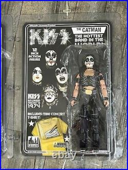 KISS 12 Action Figure Debut Album 1974 4pc Set Gene Paul Peter Ace Vintage Kiss