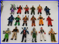 Karate Fighters Action Figures Lot of 18 RARE 90's Milton Bradley Vintage Toys