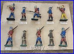 LOT OF 10 VINTAGE LEAD SOLDIER TOY FIGURES Fully Painted Excellent Condition