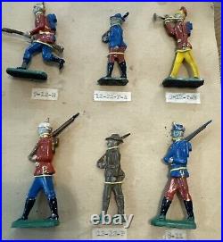 LOT OF 10 VINTAGE LEAD SOLDIER TOY FIGURES Fully Painted Excellent Condition