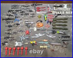 LOT OF 90 Vintage Action Figure STAR WARS, GI Guns Missiles Weapons 80s 90s Toy