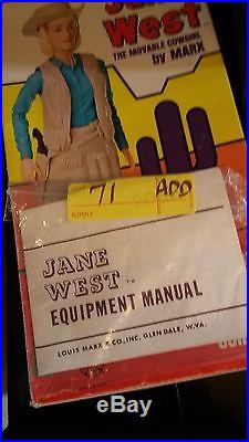LOT3 RARE Vintage Marx Johnny West JANE & JOSIE WEST ACTION Figures DOLLS 1965