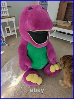 LYONS 4' Plush BARNEY The Purple Dinosaur 1992 Vintage Jumbo Stuffed Toy