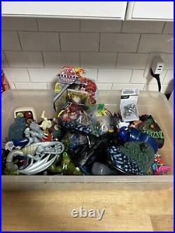 Large Bin Of Vintage & New Toys & Action Figures Sold Together FREE SHIPPING