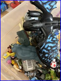 Large Bin Of Vintage & New Toys & Action Figures Sold Together FREE SHIPPING
