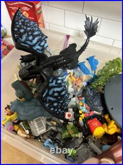 Large Bin Of Vintage & New Toys & Action Figures Sold Together FREE SHIPPING