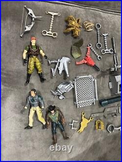 Large Vintage Jurassic Park Toy Lot Action Figures Weapons Playsets Parts 1993