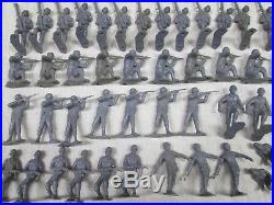 Large Vintage MARX WWII Battleground Playset, Original Grey Germans Figure Lot