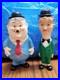 Laurel & Hardy 1960s Italian 8 Squeeze Figures (Works Perfectly! Hats Pop Up!)