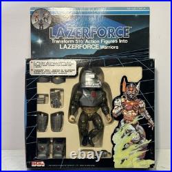 Lazerforce Warriors. Vintage 80s Toy. Sungold Hong Kong Figure MIB. MOTU KO Gray