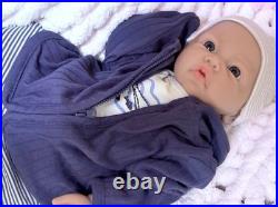 Lifelike Silicone Reborn Doll Baby Boy Newborn 18 Floppy Squishy Christmas Gift