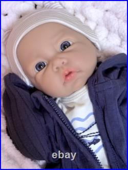 Lifelike Silicone Reborn Doll Baby Boy Newborn 18 Floppy Squishy Christmas Gift