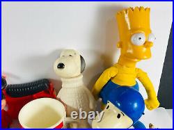 Lot (50+) Vintage Toy Lot simpsons toy story mickey mouse snoopy