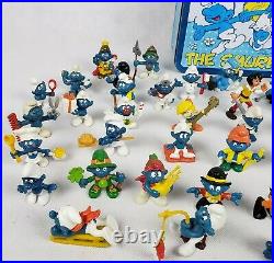 Lot 54 Vintage Schleich Peyo Smurf Toy Figures Papa Smurfette Gargamel lunch box