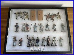 Lot Of 19 Vintage Lead Toy Soldier Figures Mixed Infantry US Civil War European