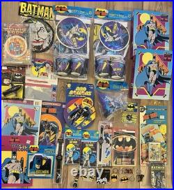Lot Of 30 VTG Batman Joker Watches Keychains Toys Puzzles Birthday Decorations