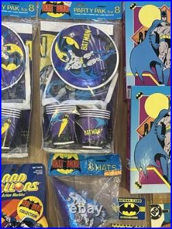 Lot Of 30 VTG Batman Joker Watches Keychains Toys Puzzles Birthday Decorations