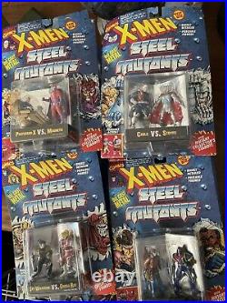 Lot Of 62 Toy Biz Steel Mutants X-Men Figures ViNtAgE MaRvEl LeGendS DiE CaSt