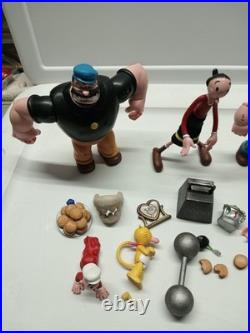 Lot Of Popeye The Saylor Man Toy Action Figures Mezco Vintage 2001