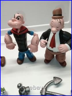 Lot Of Popeye The Saylor Man Toy Action Figures Mezco Vintage 2001