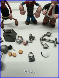 Lot Of Popeye The Saylor Man Toy Action Figures Mezco Vintage 2001