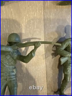 Lot Of Vintage 1964 Louis Marx & Co. Cowboys Knight & Indians 6 Plastic Figures