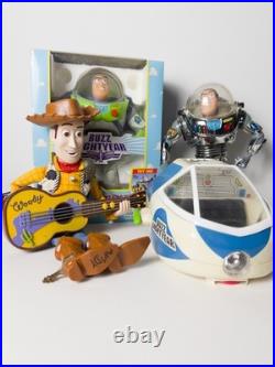 Lot VTG 90's Toy Story Disney Pixar Toys Buzz Lightyear Spaceship Andy Cowboy