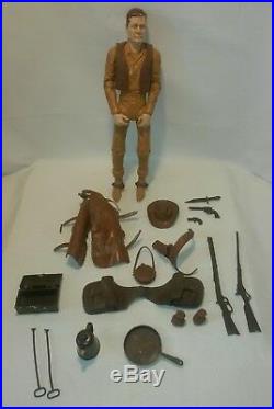 Lot Vintage Marx Johnny West & Fighting Eagle Indian Figures Horses & Flame