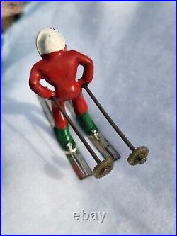 Lot of 12 Lead Barclay Manoil Figure Christmas Winter Sport Skaters Skiers Sleds