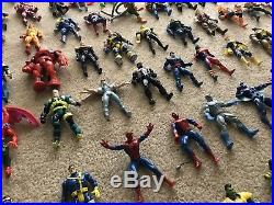 Lot of 165 Vintage 90s Marvel DC Comics Action Figures Spider-Man X-Men Toy Biz