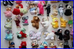 Lot of 175 rare vintage Clip On toy huggers grabbers plush dolls figures 1980's