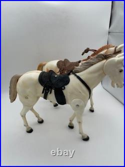 Lot of 2 Vintage 1973 Lone Ranger Horse Figures
