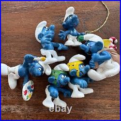 Lot of 24 Vintage Mixed Smurfs Figures Schleich Peyo Toy Hong Kong 70s 80s