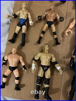 Lot of 25 VINTAGE Jakks Pacific Mattel Toy Biz WWF WCW WWE 1990's