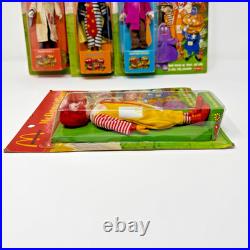 Lot of 4 Vintage 1976 Remco Ronald McDonald McDonaldland Figures On Card