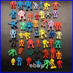 Lot of 49 Vintage Robot Mini Figures Some Keshi Hard Plastic Gumball Machine Toy