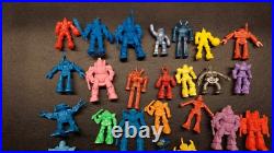 Lot of 49 Vintage Robot Mini Figures Some Keshi Hard Plastic Gumball Machine Toy