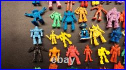 Lot of 49 Vintage Robot Mini Figures Some Keshi Hard Plastic Gumball Machine Toy