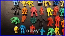 Lot of 49 Vintage Robot Mini Figures Some Keshi Hard Plastic Gumball Machine Toy