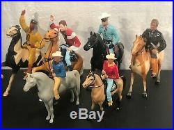 Lot of 6 Hartland Western Figures, Horses Roy Rogers, Lone Ranger, Alkali Ike